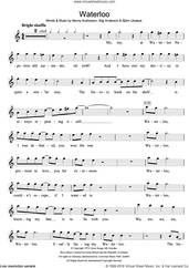 Cover icon of Waterloo sheet music for violin solo by ABBA, Benny Andersson, Bjorn Ulvaeus and Stig Anderson, intermediate skill level