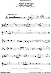 Cover icon of A Night In Tunisia sheet music for tenor saxophone solo by Dizzy Gillespie, Frank Paparelli and Raymond Leveen, intermediate skill level