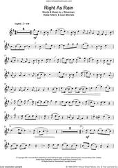 Cover icon of Right As Rain sheet music for flute solo by Adele, J Silverman and Leon Michels, intermediate skill level