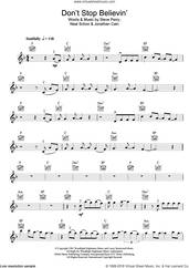 Cover icon of Don't Stop Believin' sheet music for violin solo by Journey, Glee Cast, Jonathan Cain, Neal Schon and Steve Perry, intermediate skill level
