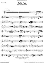 Cover icon of Take Five sheet music for clarinet solo by Dave Brubeck and Paul Desmond, intermediate skill level