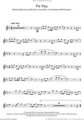 Cover icon of Fix You sheet music for flute solo by Coldplay, Chris Martin, Guy Berryman, Jonny Buckland and Will Champion, intermediate skill level