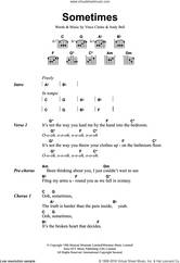 Cover icon of Sometimes sheet music for guitar (chords) by Erasure, Andy Bell and Vince Clarke, intermediate skill level