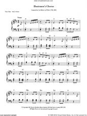 Cover icon of The Huntsmen's Chorus sheet music for piano solo (chords, lyrics, melody) by Carl Maria Von Weber, classical score, intermediate piano (chords, lyrics, melody)