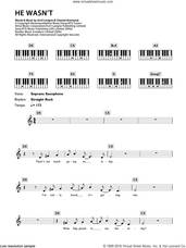 Cover icon of He Wasn't sheet music for piano solo (chords, lyrics, melody) by Avril Lavigne and Chantal Kreviazuk, intermediate piano (chords, lyrics, melody)