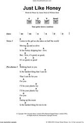 Cover icon of Just Like Honey sheet music for guitar (chords) by The Jesus And Mary Chain, James Reid and William Reid, intermediate skill level