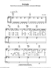 Cover icon of Animals sheet music for voice, piano or guitar by Coldplay, Chris Martin, Guy Berryman, Jon Buckland and Will Champion, intermediate skill level