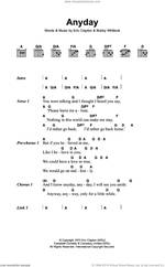 Cover icon of Anyday sheet music for guitar (chords) by Eric Clapton, Derek And The Dominos and Bobby Whitlock, intermediate skill level