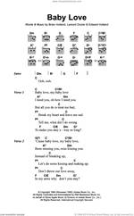 Cover icon of Baby Love sheet music for guitar (chords) by The Supremes, Brian Holland, Eddie Holland and Lamont Dozier, intermediate skill level
