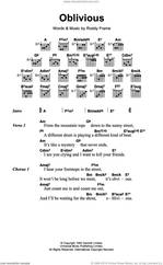 Cover icon of Oblivious sheet music for guitar (chords) by Aztec Camera and Roddy Frame, intermediate skill level