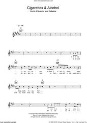 Cover icon of Cigarettes and Alcohol sheet music for voice and other instruments (fake book) by Oasis and Noel Gallagher, intermediate skill level