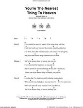 Cover icon of You're The Nearest Thing To Heaven sheet music for guitar (chords) by Johnny Cash, Hoyt Johnson and Jim Atkins, intermediate skill level