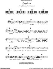 Cover icon of Freedom '90 sheet music for piano solo (chords, lyrics, melody) by Robbie Williams and George Michael, intermediate piano (chords, lyrics, melody)