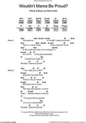 Cover icon of Wouldn't Mama Be Proud? sheet music for guitar (chords) by Elliott Smith, intermediate skill level