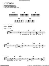 Cover icon of Mykonos sheet music for piano solo (chords, lyrics, melody) by Fleet Foxes and Robin Pecknold, intermediate piano (chords, lyrics, melody)