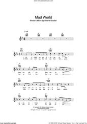 Cover icon of Mad World (from Donnie Darko) sheet music for voice and other instruments (fake book) by Gary Jules, Michael Andrews and Roland Orzabal, intermediate skill level