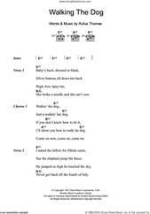 Cover icon of Walking The Dog sheet music for guitar (chords) by Rufus Thomas, intermediate skill level