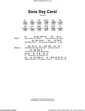 Cover icon of Sans Day Carol sheet music for guitar (chords), intermediate skill level