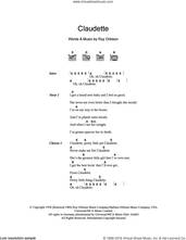 Cover icon of Claudette sheet music for guitar (chords) by The Everly Brothers and Roy Orbison, intermediate skill level
