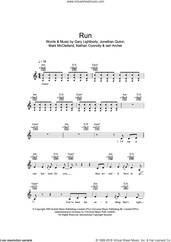 Cover icon of Run sheet music for voice and other instruments (fake book) by Snow Patrol, Gary Lightbody, Iain Archer, Jonathan Quinn, Mark McClelland and Nathan Connolly, intermediate skill level