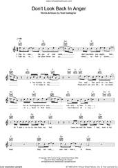 Cover icon of Don't Look Back In Anger sheet music for voice and other instruments (fake book) by Oasis and Noel Gallagher, intermediate skill level