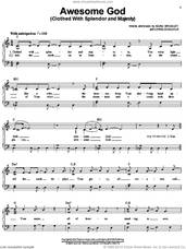 Cover icon of Clothed With Splendour Awesome God sheet music for voice, piano or guitar by Chris Donohue and Andy Bromley, intermediate skill level