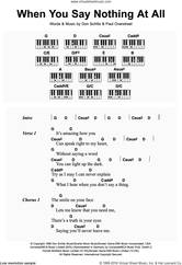 Cover icon of When You Say Nothing At All sheet music for piano solo (chords, lyrics, melody) by Ronan Keating, Alison Krauss, Keith Whitley, Don Schlitz and Paul Overstreet, intermediate piano (chords, lyrics, melody)