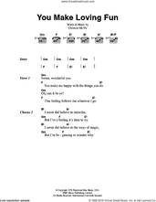 Cover icon of You Make Loving Fun sheet music for guitar (chords) by Fleetwood Mac and Christine McVie, intermediate skill level