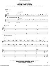 Cover icon of What I've Done sheet music for guitar (tablature) by Linkin Park, Brad Delson, Chester Bennington, Dave Farrell, Joe Hahn, Mike Shinoda and Rob Bourdon, intermediate skill level