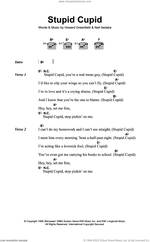 Cover icon of Stupid Cupid sheet music for guitar (chords) by Connie Francis, Howard Greenfield and Neil Sedaka, intermediate skill level