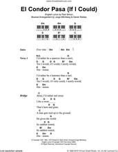 Cover icon of El Condor Pasa (If I Could) sheet music for piano solo (chords, lyrics, melody) by Simon & Garfunkel, Daniel Robles, Jorge Milchberg and Paul Simon, intermediate piano (chords, lyrics, melody)