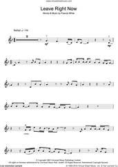 Cover icon of Leave Right Now sheet music for violin solo by Will Young and Francis White, intermediate skill level