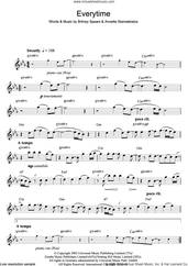 Cover icon of Everytime sheet music for flute solo by Britney Spears and Annette Stamatelatos, intermediate skill level