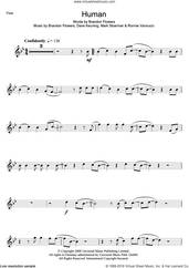 Cover icon of Human sheet music for flute solo by The Killers, Brandon Flowers, Dave Keuning, Mark Stoermer and Ronnie Vannucci, intermediate skill level
