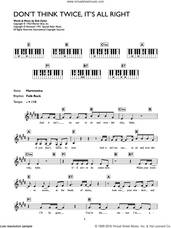Cover icon of Don't Think Twice, It's All Right sheet music for piano solo (chords, lyrics, melody) by Bob Dylan, intermediate piano (chords, lyrics, melody)