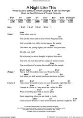 Cover icon of A Night Like This sheet music for guitar (chords) by Caro Emerald, David Schreurs, Jan van Wieringen and Vincent Degiorgio, intermediate skill level