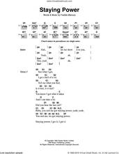 Cover icon of Staying Power sheet music for guitar (chords) by Queen and Frederick Mercury, intermediate skill level