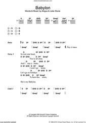 Cover icon of Babylon sheet music for guitar (chords) by Julia Stone and Angus Stone, intermediate skill level