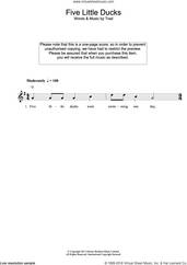 Cover icon of Five Little Ducks sheet music for voice and other instruments (fake book), intermediate skill level