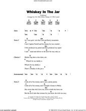 Cover icon of Whiskey In The Jar sheet music for guitar (chords) by Thin Lizzy and Miscellaneous, intermediate skill level
