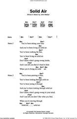 Cover icon of Solid Air sheet music for guitar (chords) by John Martyn, intermediate skill level