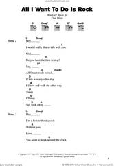 Cover icon of All I Want To Do Is Rock sheet music for guitar (chords) by Merle Travis and Fran Healy, intermediate skill level