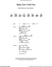 Cover icon of Baby Can I Hold You sheet music for guitar (chords) by Boyzone and Tracy Chapman, intermediate skill level