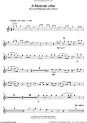 Cover icon of A Musical Joke sheet music for flute solo by Wolfgang Amadeus Mozart, intermediate skill level