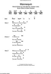 Cover icon of Mannequin sheet music for guitar (chords) by WIRE, Bruce Gilbert, Colin Newman, Graham Lewis and Robert Gotobed, intermediate skill level