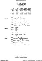 Cover icon of The Letter sheet music for guitar (chords) by Polly Jean Harvey, intermediate skill level