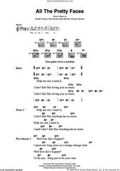 Cover icon of All The Pretty Faces sheet music for guitar (chords) by The Killers, Brandon Flowers, Dave Keuning, Mark Stoermer and Ronnie Vannucci, intermediate skill level