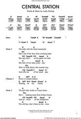 Cover icon of Central Station sheet music for guitar (chords) by Merle Travis and Fran Healy, intermediate skill level