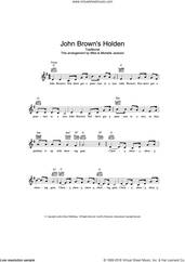 Cover icon of John Brown's Holden sheet music for voice and other instruments (fake book), intermediate skill level
