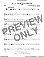 Cover icon of Santa, Bring My Baby Back (To Me) sheet music for violin solo by Elvis Presley, Aaron Schroeder and Claude DeMetruis, intermediate skill level